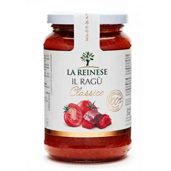 High-quality Italian ragù sauce based on LA REINEZE tomato pulp