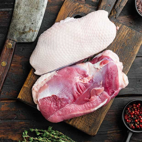 Duck breast with skin – fresh meat for frying and roasting