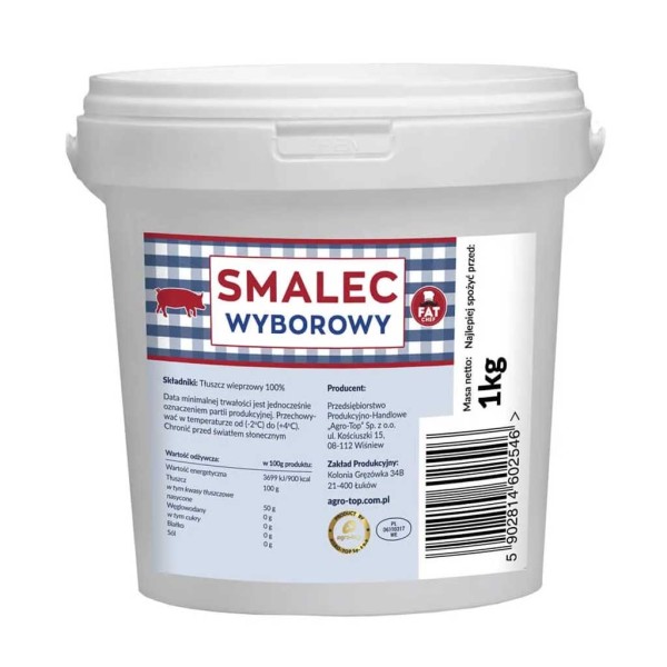 Smalec wieprzowy Wyborowy 1kg – idealny do smażenia  | super-stek.pl