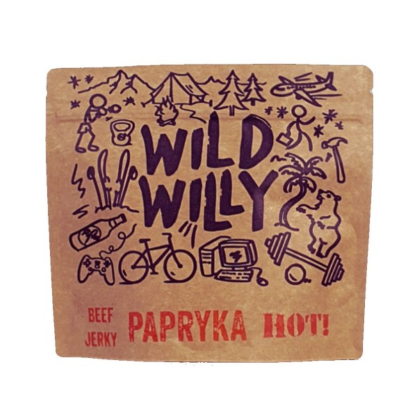 Wild Willy Beef Jerky getrocknetes Rindfleisch scharfe Paprika | super-stek.pl