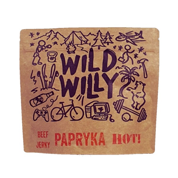 Wild Willy Beef Jerky Papryka HOT - Ostra Przygoda w Każdym Kęsie