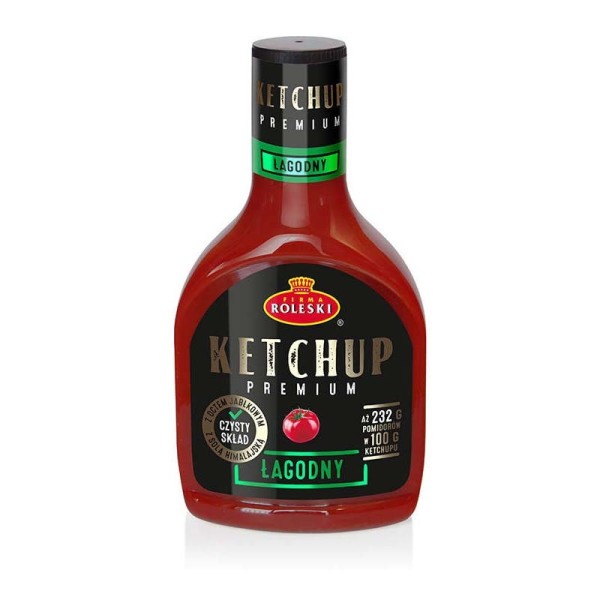 ROLESKI Ketchup Premium Łagodny bez konserwantów | super-stek.pl