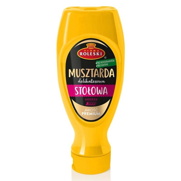 Musztarda Delikatesowa Roleski łagodna bez konserwantów  super-stek.pl