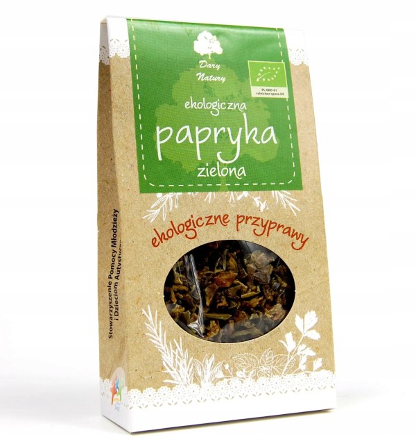 Papryka zielona płatki – naturalna przyprawa do dań | super-stek.pl