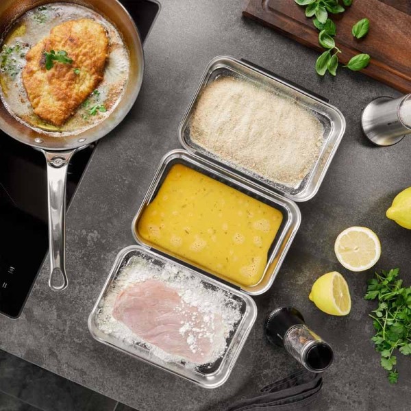 GEFU PANDO breading set bowls for pork chops | super-stek.pl