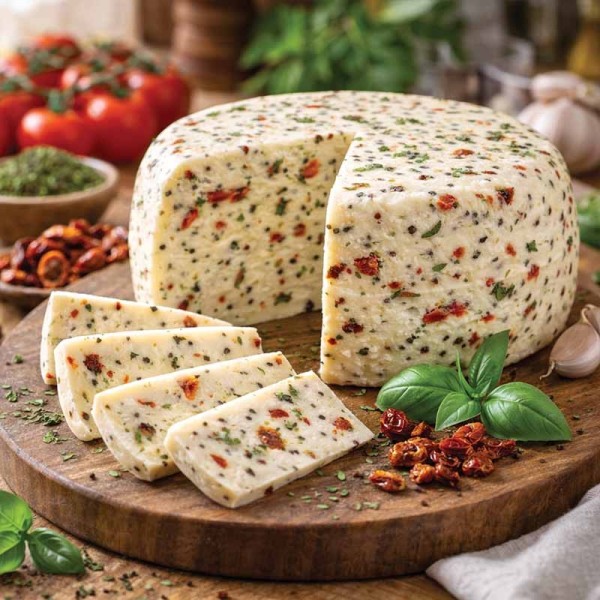 Hausgemachter Koryciński-Käse Zarzecki mit Tomate und Basilikum | super-stek.pl