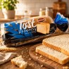 Naturalny chleb tostowy pszenny, bez konserwantów, na zakwasie, idealny do domowych tostów i tostów z patelni.