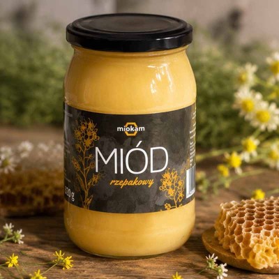Miód rzepakowy kremowany naturalny 100% bez dodatków | super-stek.pl