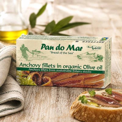 Anchois w BIO oliwie z oliwek 50g – intensywny smak | super-stek.pl