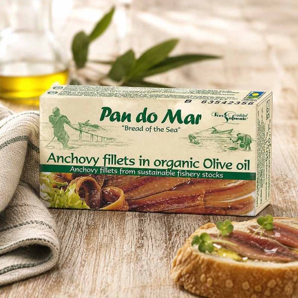 Anchois w BIO oliwie z oliwek 50g – intensywny smak | super-stek.pl