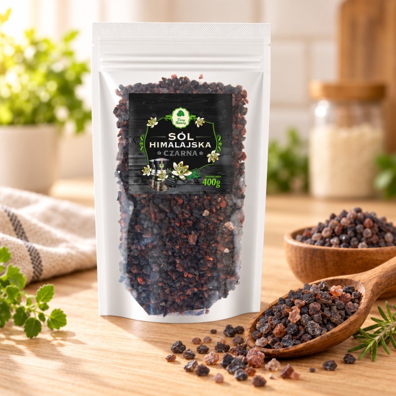 Sól himalajska czarna - uzupełniacz EKO 400g