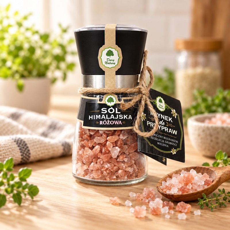 Sól himalajska różowa - młynek EKO 180g