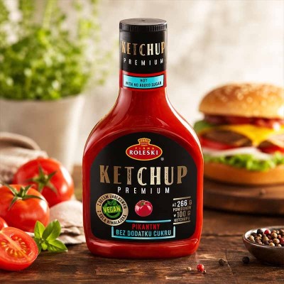 ROLESKI Ketchup Premium Pikantny bez cukru | super-stek.pl