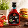 Pikantny ketchup ROLESKI Premium bez cukru i skrobi, naturalny skład, 266 g pomidorów, butelka 500 g