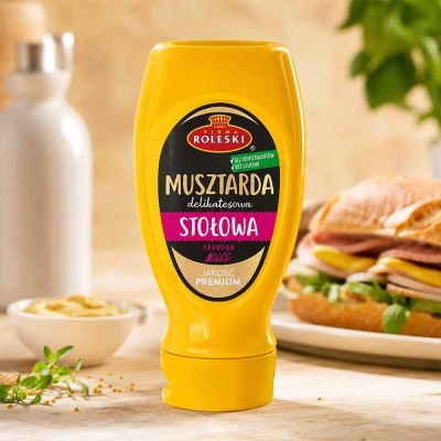 Musztarda Delikatesowa Roleski łagodna bez konserwantów  super-stek.pl