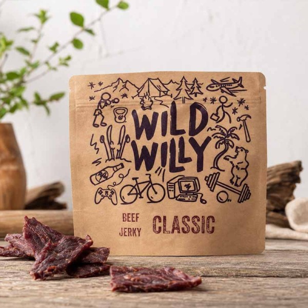 Wild Willy Beef Jerky Classic – tradycyjna suszona wołowina | super-stek.pl