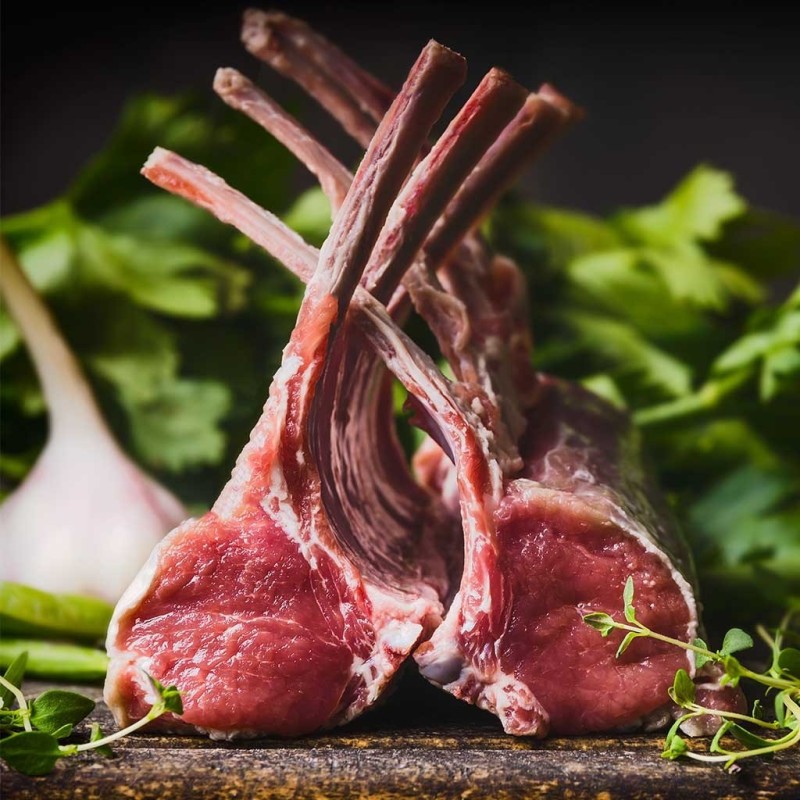 Comber jagnięcy z kością Grass Fed, French Rack z Nowej Zelandii