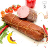 Kiełbasa szynkowa, delikatna i soczysta wędlina wieprzowa, doskonała na kanapki i przekąski.