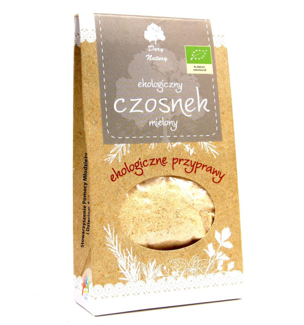 Organic ground garlic natural spice for dishes | super-stek.pl