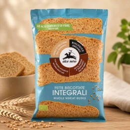 Pełnoziarniste sucharki BIO Alce Nero w opakowaniu 120 g