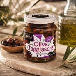 Drylowane włoskie ciemne oliwki Taggiasche 200g