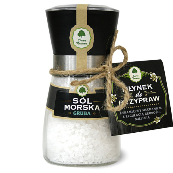 Coarse Sea Salt - Grinder ECO 190g organic online store super-steak