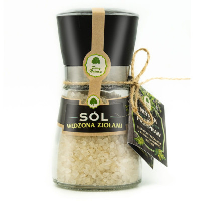 Sól wędzona ziołami - młynek EKO 200g