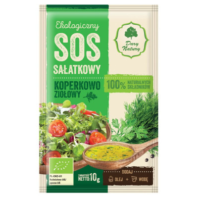 Sos sałatkowy koperkowo-ziołowy EKO 10g