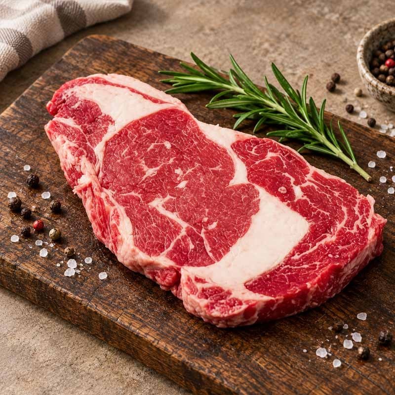 Stek Ribeye z marmurkowym tłuszczem, mięso premium do smażenia i na grilla | super-stek.pl