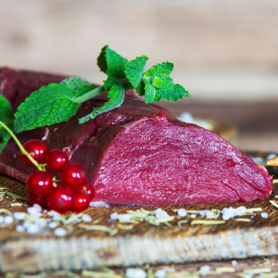 Delicate venison loin fresh game meat at the store | super-stek.pl
