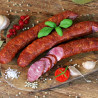 Kiełbasa z jelenia – średnio rozdrobniona, wędzona i parzona | sklep mięsny super-stek.pl