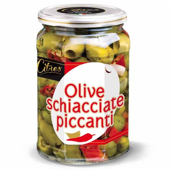 Green olives with spicy pepper Italian spicy taste | super-stek.pl