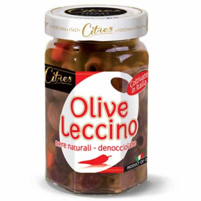 Leccino-Oliven mit Peperoncino, scharfer italienischer Snack | super-stek.pl