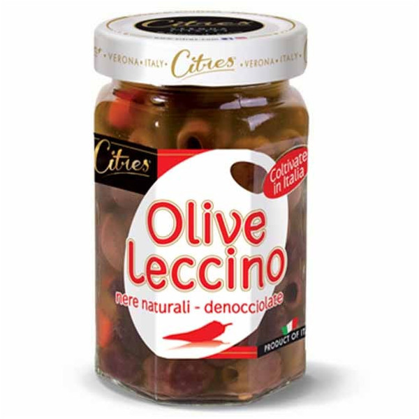 Leccino-Oliven mit Peperoncino, scharfer italienischer Snack | super-stek.pl